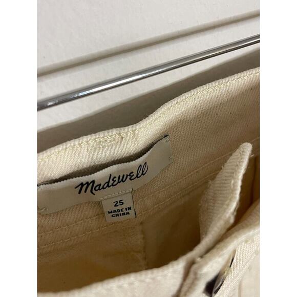 Madewell 25 Jeans High Waist Tapered Stone Beige Stretch Denim K9990 - Picture 6 of 7